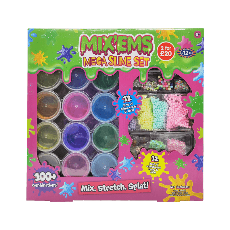 DBJ011 slime 28.5gX12 Color Crystal mud set